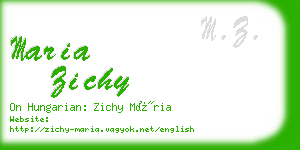 maria zichy business card